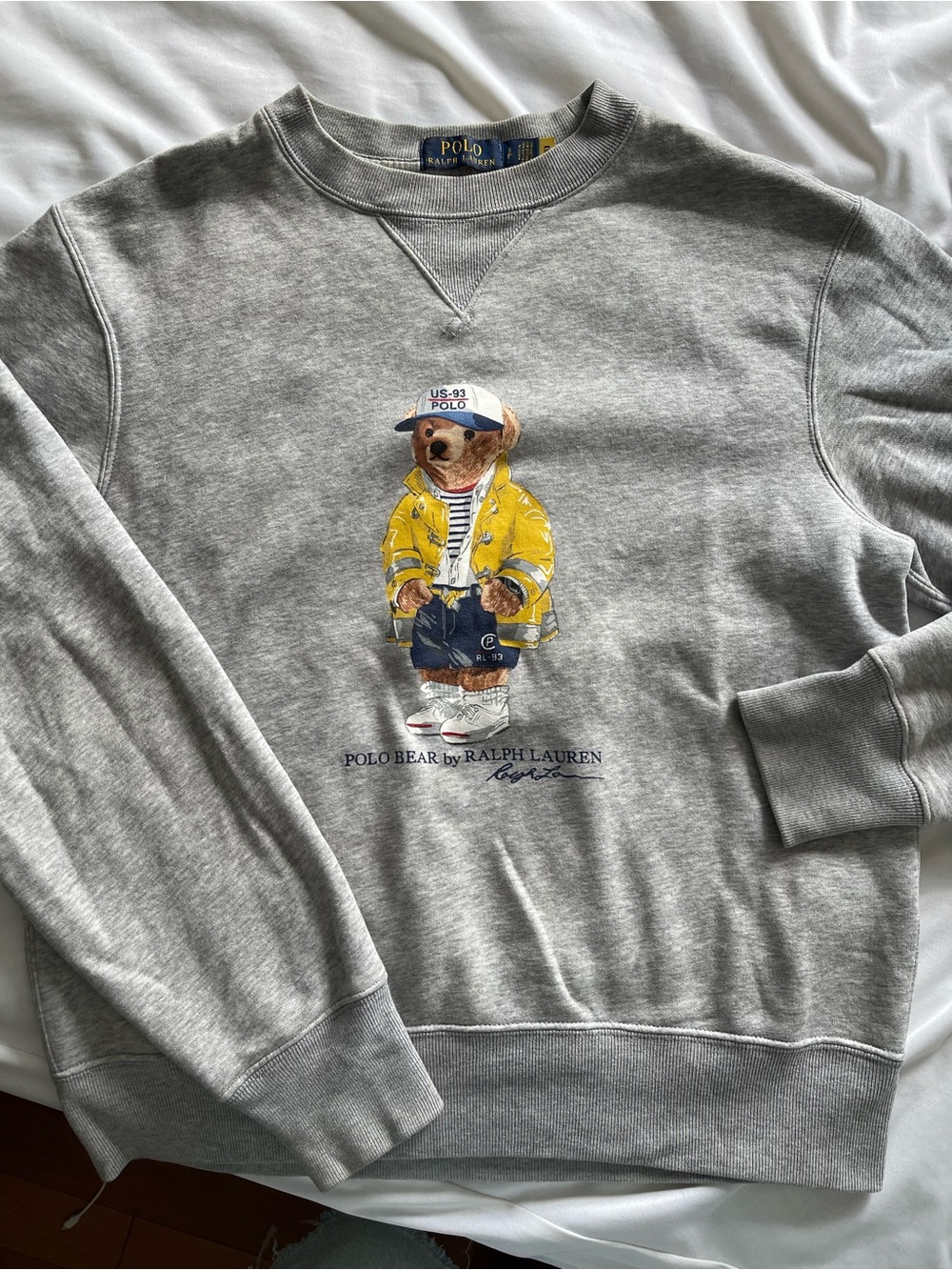 Polo by Ralph Lauren Gray Crewneck with Polo Bear Graphic